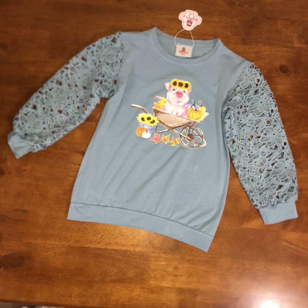 Ruffle Girl Long Sleeve Top